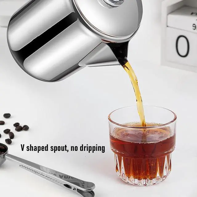 Alt view image 6 of 7 - Camping Percolator Coffee Pot, Stainless Steel Stove Top Coffee Maker with Removable Lid & Wood Handle,for Group Camping, Hiking, Backpacking, RV and Travel (6 Cup)