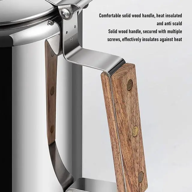 Alt view image 5 of 7 - Camping Percolator Coffee Pot, Stainless Steel Stove Top Coffee Maker with Removable Lid & Wood Handle,for Group Camping, Hiking, Backpacking, RV and Travel (6 Cup)