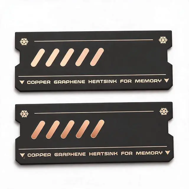 Main image of Laptop NVMe M.2 Heatsink, Graphene Laptop Memory Heatsink, Fast Conduction Stable Copper Heat Sink for DDR4 DDR5 Laptop Memory