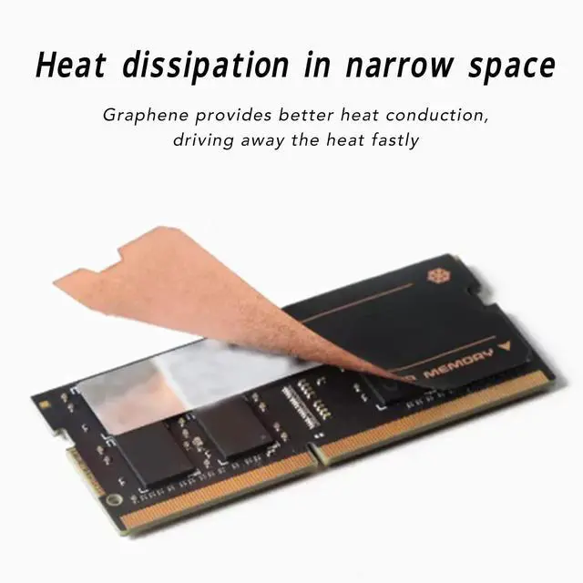 Alt view image 2 of 7 - Laptop NVMe M.2 Heatsink, Graphene Laptop Memory Heatsink, Fast Conduction Stable Copper Heat Sink for DDR4 DDR5 Laptop Memory