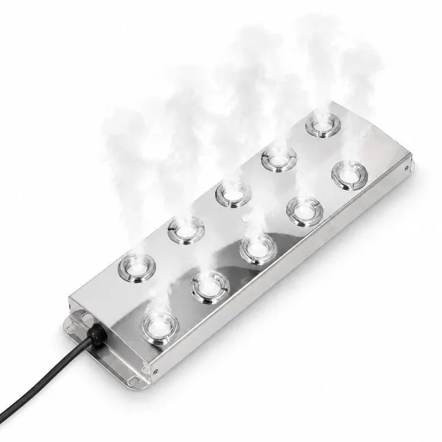 Main image of Ultrasonic Mist Maker Fogger 10 Heads, 4.5L/H Water Atomizer with 1.5m Cable, Waterproof Pond Mister for Garden, Lawn, Greenhouse, Halloween Christmas Decoration and Landscape