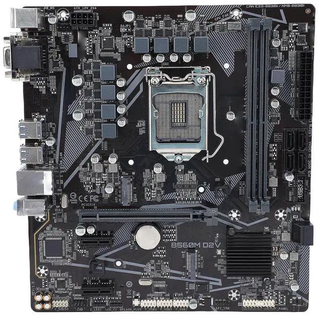 Alt view image 3 of 7 - Micro ATX Motherboard LGA1200 for 11th/10th Gen Core I9/i7/i5, B560 Chipset, PCIe 4.0 X16, Dual M.2 Slots, 6 Ports, DDR4 3200MHz, USB 3.2 Gen1