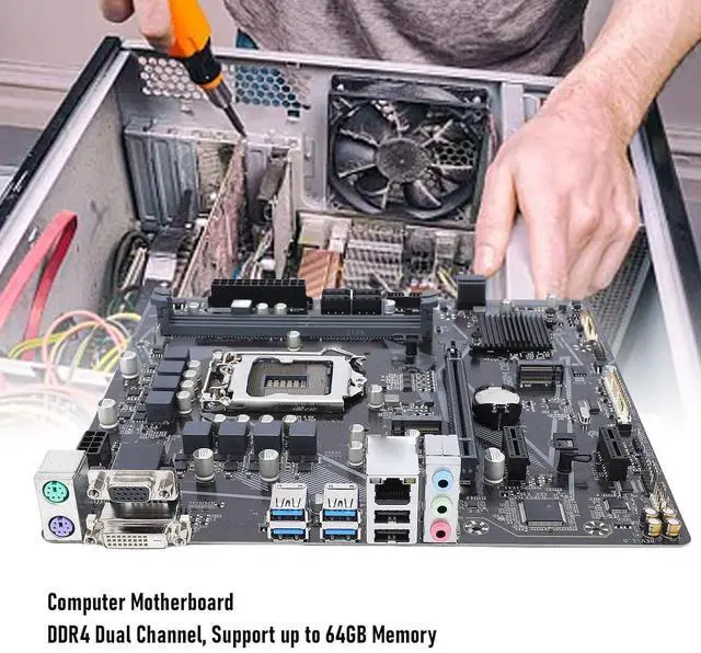 Alt view image 5 of 7 - Micro ATX Motherboard LGA1200 for 11th/10th Gen Core I9/i7/i5, B560 Chipset, PCIe 4.0 X16, Dual M.2 Slots, 6 Ports, DDR4 3200MHz, USB 3.2 Gen1