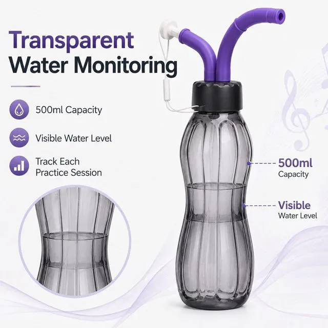 Alt view image 4 of 7 - 500ml Vocal Practice Bottle, Adjustable Singing Training Tool for Voice Exercises, Vocal Trainer Accessory for Singers, Beginners and Professionals