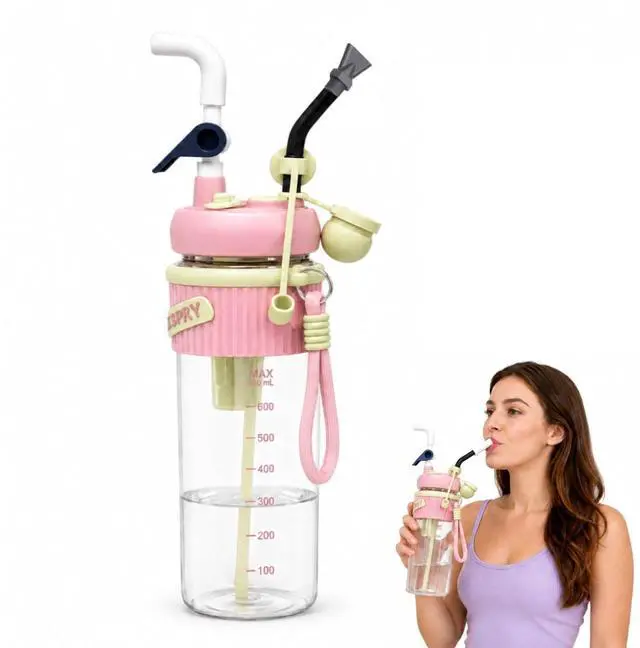 Main image of 900ml Vocal Practice Bottle, Adjustable Singing Training Tool for Voice Exercises, Vocal Trainer Accessory for Singers, Beginners and Teens (Pink)
