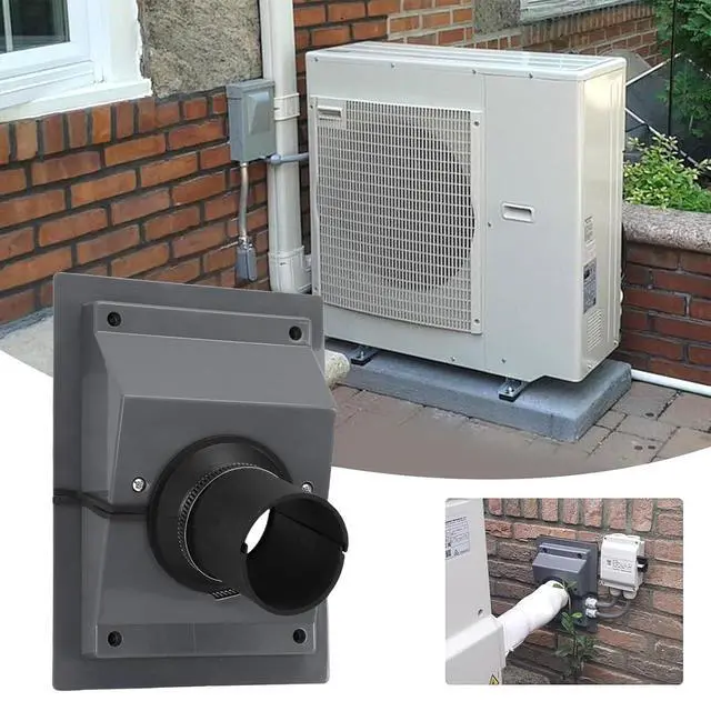 Alt view image 7 of 7 - HVAC Wall Penetration Line Set Cover Kit, Wall Sealing Cover for Indoor and Outdoor air Conditioning Systems, Easy Install, Soft Gasket, Transform Unattractive Walls (Gray)