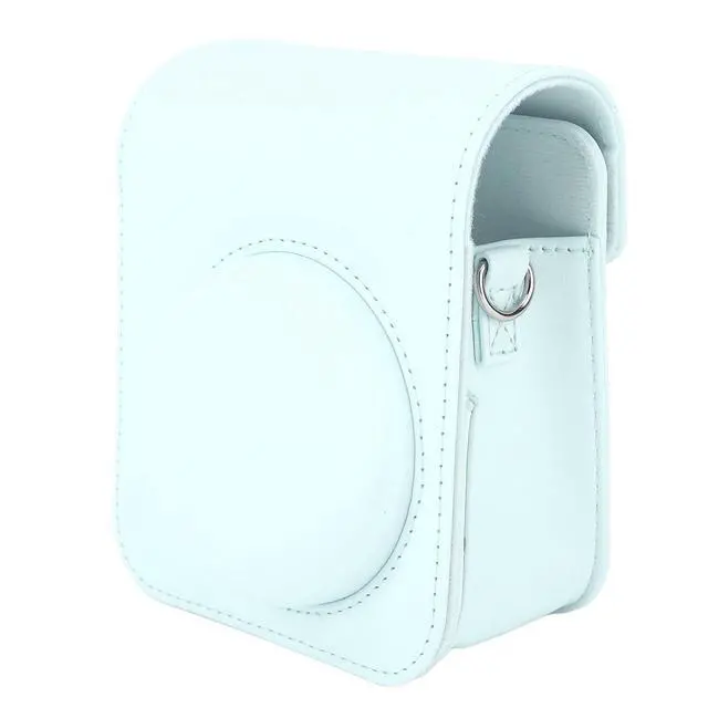 Alt view image 2 of 7 - Instant Camera Case for Mini 12, 11 - PU Leather Protective Bag with Detachable Cover & Adjustable Shoulder Strap, Mini Instant Camera Bag (#5)