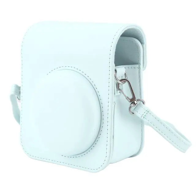 Alt view image 6 of 7 - Instant Camera Case for Mini 12, 11 - PU Leather Protective Bag with Detachable Cover & Adjustable Shoulder Strap, Mini Instant Camera Bag (#5)