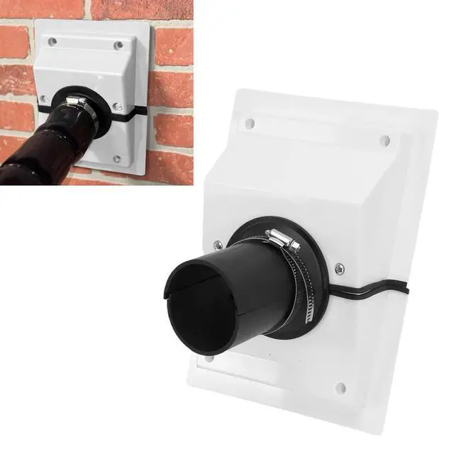 Alt view image 5 of 7 - HVAC Wall Penetration Line Set Cover Kit, Wall Sealing Cover for Indoor and Outdoor air Conditioning Systems, Easy Install, Soft Gasket, Transform Unattractive Walls (White)