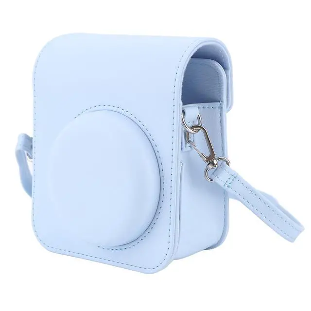 Alt view image 5 of 7 - Instant Camera Case for Mini 12, 11 - PU Leather Protective Bag with Detachable Cover & Adjustable Shoulder Strap, Mini Instant Camera Bag (#3)