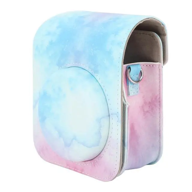 Alt view image 3 of 7 - Instant Camera Case for Mini 12, 11 - PU Leather Protective Bag with Detachable Cover & Adjustable Shoulder Strap, Mini Instant Camera Bag (#1)
