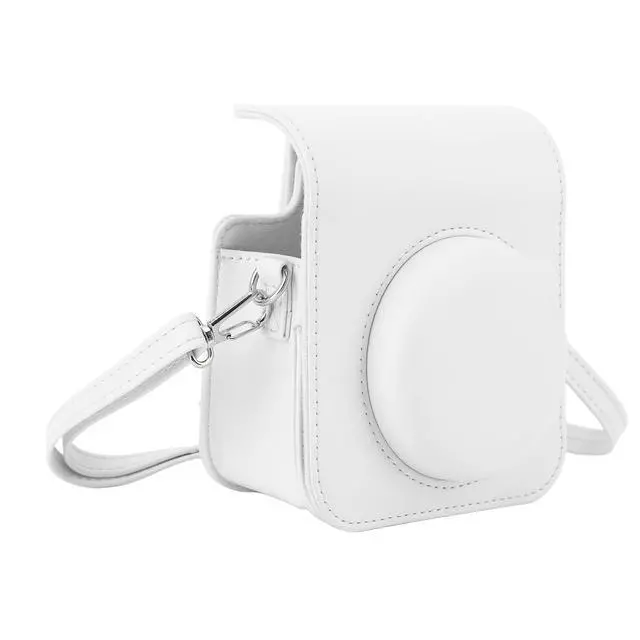 Alt view image 2 of 7 - Instant Camera Case for Mini 12, 11 - PU Leather Protective Bag with Detachable Cover & Adjustable Shoulder Strap, Mini Instant Camera Bag (#4)