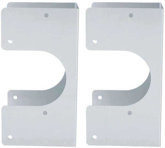 Main image of Steel Stud Shoes for Up to 2.5in OD Pipes | Reinforced Galvanized Metal Guards for Double 2X Studs