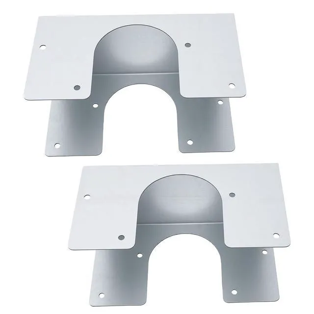 Alt view image 2 of 7 - Steel Stud Shoes for Up to 2.5in OD Pipes | Reinforced Galvanized Metal Guards for Double 2X Studs