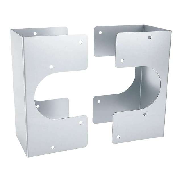 Alt view image 5 of 7 - Steel Stud Shoes for Up to 2.5in OD Pipes | Reinforced Galvanized Metal Guards for Double 2X Studs