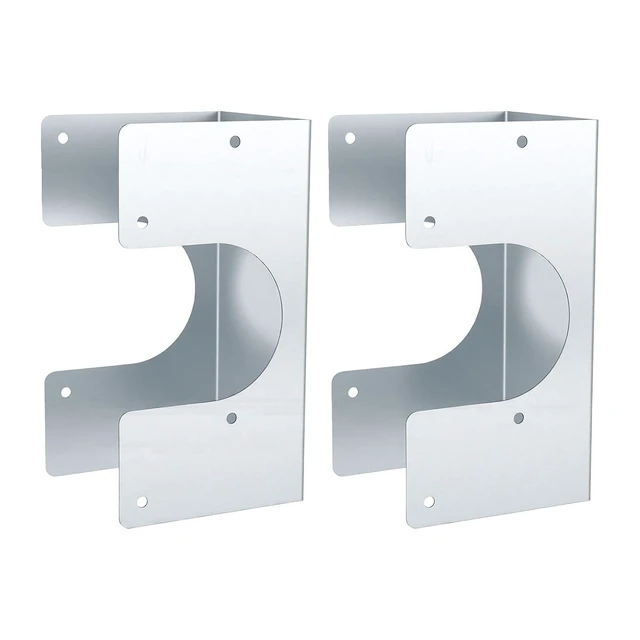 Alt view image 6 of 7 - Steel Stud Shoes for Up to 2.5in OD Pipes | Reinforced Galvanized Metal Guards for Double 2X Studs