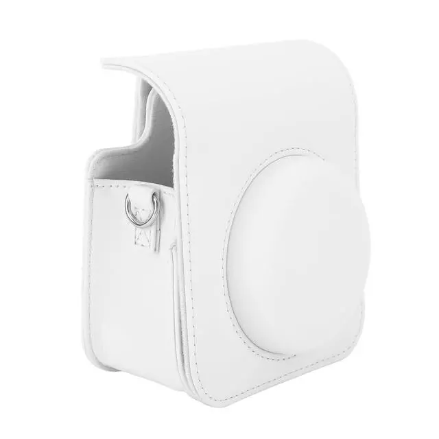 Alt view image 3 of 7 - Instant Camera Case for Mini 12, 11 - PU Leather Protective Bag with Detachable Cover & Adjustable Shoulder Strap, Mini Instant Camera Bag (#4)