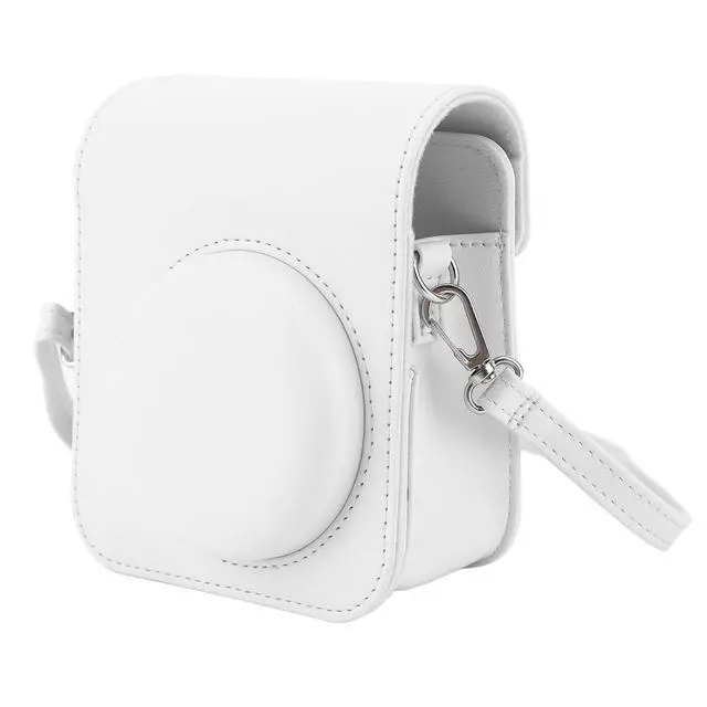 Alt view image 5 of 7 - Instant Camera Case for Mini 12, 11 - PU Leather Protective Bag with Detachable Cover & Adjustable Shoulder Strap, Mini Instant Camera Bag (#4)