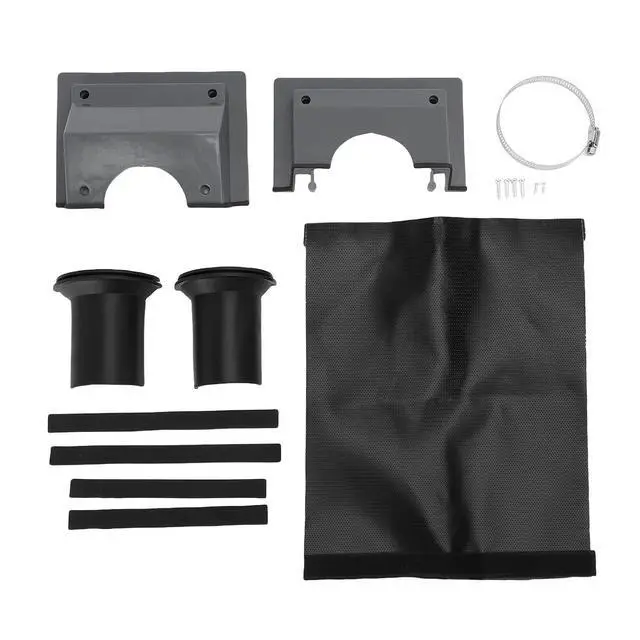 Alt view image 7 of 7 - HVAC Wall Penetration Line Set Cover Kit, HVAC Wall Penetration Cover for AC Line Set, Easy Install Split Cover Wall Sleeve, for Indoor Outdoor (Gray)