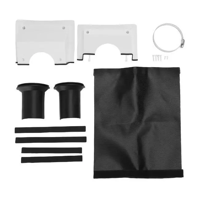 Alt view image 7 of 7 - HVAC Wall Penetration Line Set Cover Kit, HVAC Wall Penetration Cover for AC Line Set, Easy Install Split Cover Wall Sleeve, for Indoor Outdoor (White)