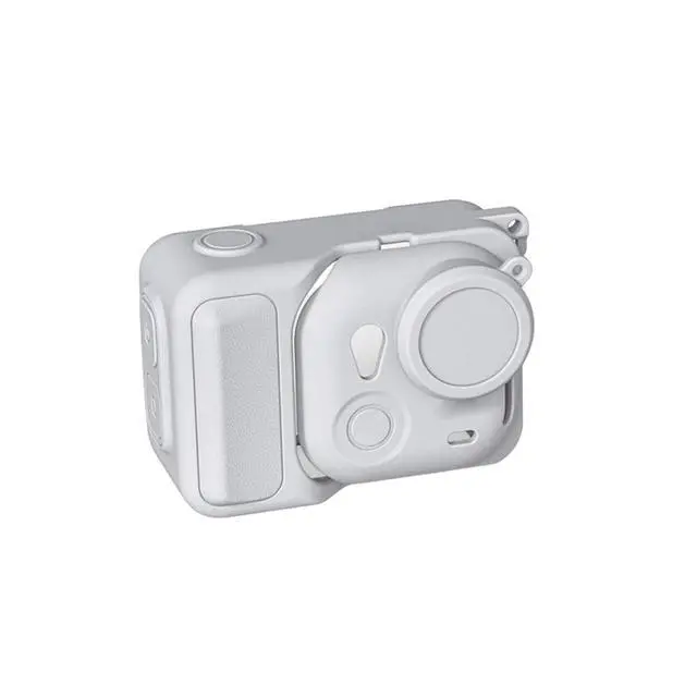 Alt view image 6 of 7 - Silicone Protective Case with Lens Cap & Lanyard, Shockproof AntiScratch Full Body Cover, AntiSlip Dust Proof Camera Case for Ultra Accessories (Gray)