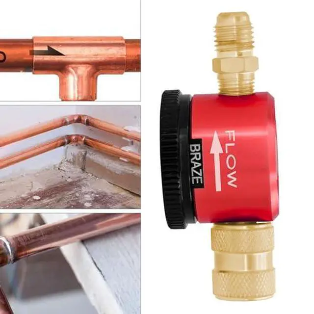 Alt view image 3 of 7 - Nitrogen Regulator HVAC, 1/4 Inch Connector, Globe Valve, Purge Tool for HVAC Equipment
