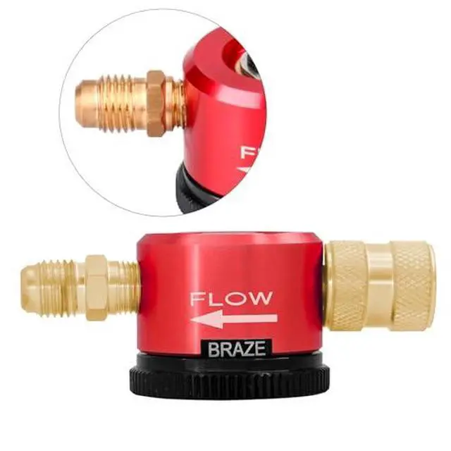 Alt view image 6 of 7 - Nitrogen Regulator HVAC, 1/4 Inch Connector, Globe Valve, Purge Tool for HVAC Equipment