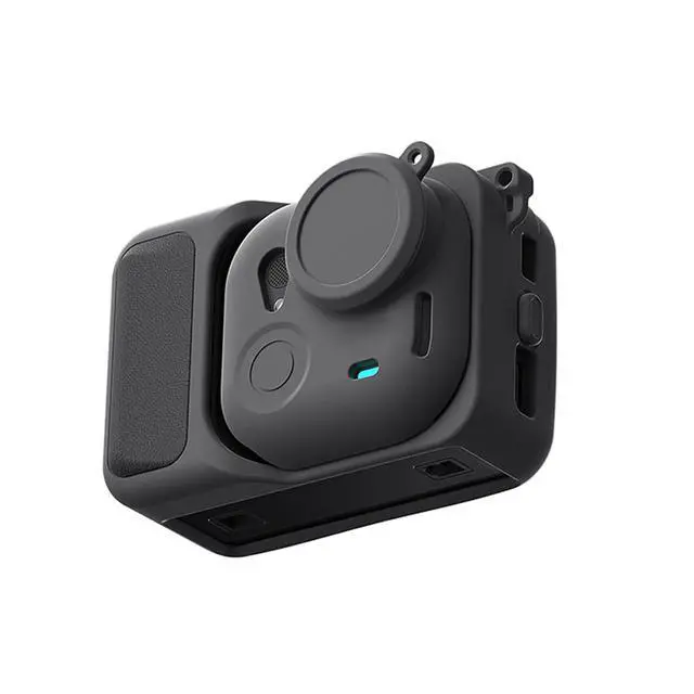 Alt view image 2 of 7 - Silicone Protective Case with Lens Cap & Lanyard, Shockproof AntiScratch Full Body Cover, AntiSlip Dust Proof Camera Case for Ultra Accessories (Black)