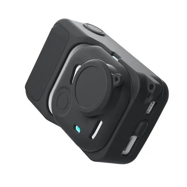Alt view image 5 of 7 - Silicone Protective Case with Lens Cap & Lanyard, Shockproof AntiScratch Full Body Cover, AntiSlip Dust Proof Camera Case for Ultra Accessories (Black)