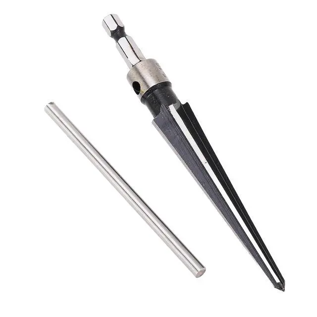 Alt view image 7 of 7 - T Handle Tapered Reamer Set, 1/8"-1/2" 3/16"-5/8"Tapered 6 Fluted Chamfer Reaming Woodworker Tool for Steel Wood Alloy
