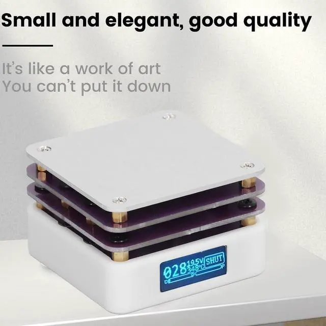 Alt view image 3 of 7 - Soldering Hot Plate 2.2 x 2.2 x 1.4 inch, Mini Smart Thermostat, PCB Board Soldering LED Microcomputer Electric Preheating Station for Electronic Repair Lab