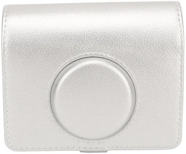 Main image of Camera Case for Mini, Vintage Magnetic Flip Top PU Leather Protective Bag with Shoulder Strap, Scratch Proof Instant Camera Carrying Case (Silver)