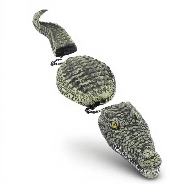 Main image of Floating Gator, 3 Segment Pool Float, Plastic Fake Pool Accessories for Garden Pool, 32.9inch