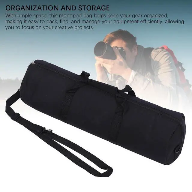 Alt view image 5 of 7 - Portable Tripod Carrying Bag for Light Stands & Monopods, Oxford Cloth Case with Shoulder & Handheld Straps, Thickened Protective Storage Bag for Photography, Microphone, Tent (XL)