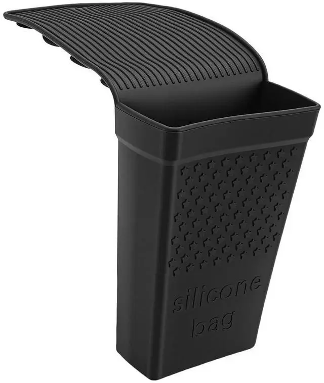 Alt view image 5 of 7 - Wall Mounted Hair Tool Organizer | Silicone Heat Pouch Holder For Curling Iron Flat Iron (Black)
