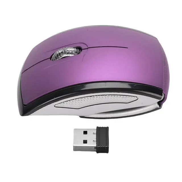 Alt view image 7 of 7 - Folding Wireless Mouse, Slim Foldable Touch Travel Mouse with 2.4 Receiver, Ergonomic Computer Mouses Magnetic Power Off Switch for Laptop PCComputer (Purple)