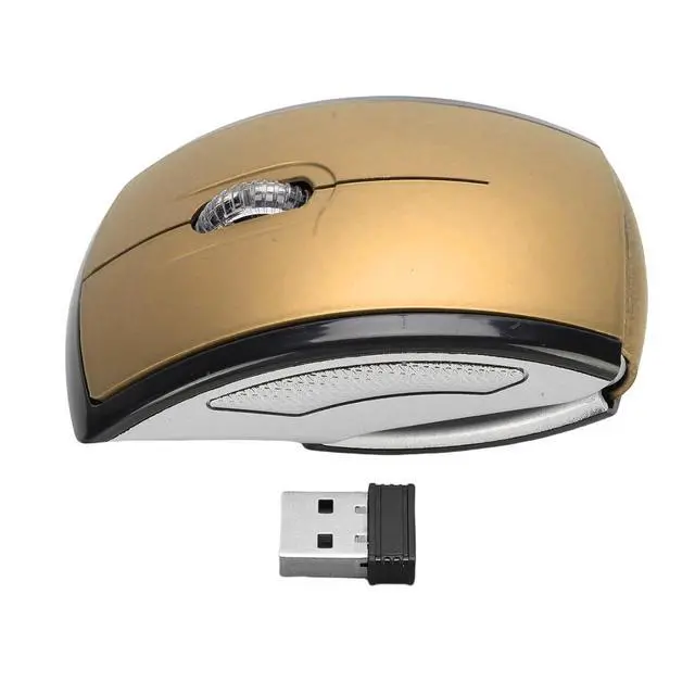 Alt view image 7 of 7 - Folding Wireless Mouse, Slim Foldable Touch Travel Mouse with 2.4 Receiver, Ergonomic Computer Mouses Magnetic Power Off Switch for Laptop PCComputer (Gold)
