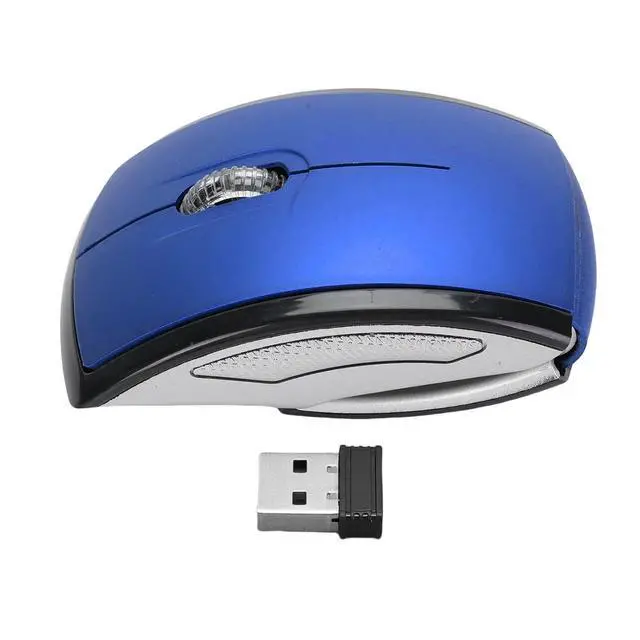 Alt view image 7 of 7 - Folding Wireless Mouse, Slim Foldable Touch Travel Mouse with 2.4 Receiver, Ergonomic Computer Mouses Magnetic Power Off Switch for Laptop PCComputer (Blue)