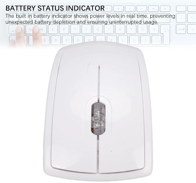 Alt view image 5 of 7 - Folding Wireless Mouse, Slim Foldable Touch Travel Mouse with 2.4 Receiver, Ergonomic Computer Mouses Magnetic Power Off Switch for Laptop PCComputer (White)