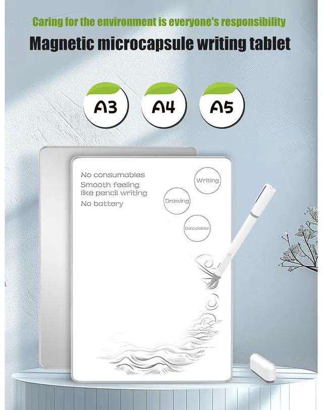 Alt view image 2 of 7 - LCD Writing Pad with Instantly Erase, Basics Reusable Writing Pad, Digital Drawing Tablet, Includes Pen, Eraser, for Student Wokers.