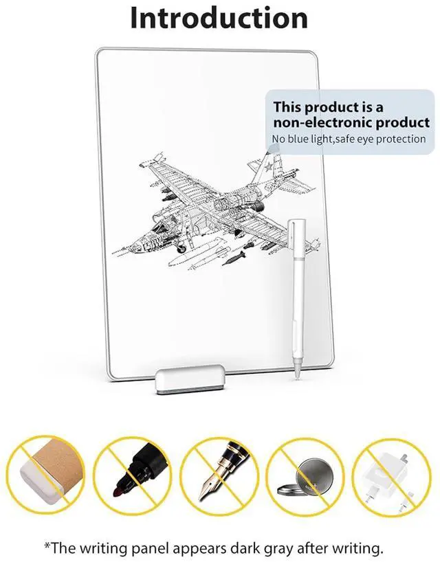 Alt view image 6 of 7 - LCD Writing Pad with Instantly Erase, Basics Reusable Writing Pad, Digital Drawing Tablet, Includes Pen, Eraser, for Student Wokers.
