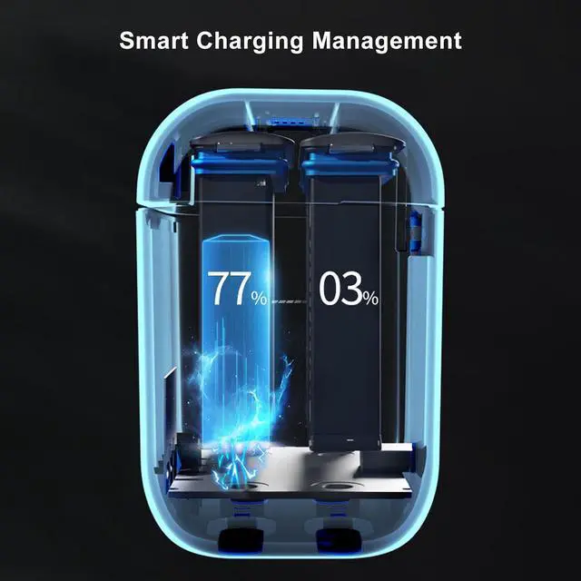 Alt view image 4 of 7 - Charger Hub Fast for ONE X2, Portable 2 Channel Battery Charger Station with Card Slots Low Battery Fast /High Battery Trickle, Smart Charging