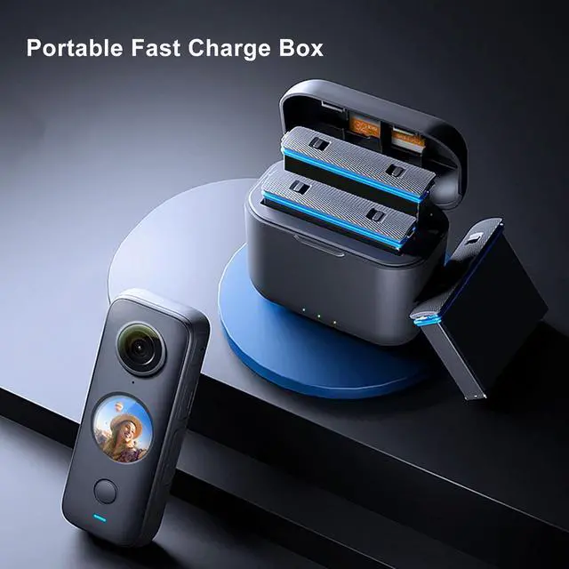 Alt view image 6 of 7 - Charger Hub Fast for ONE X2, Portable 2 Channel Battery Charger Station with Card Slots Low Battery Fast /High Battery Trickle, Smart Charging