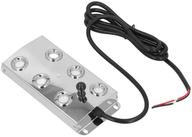 Main image of Water Mister Fogger, 1.5m Cable Ultrasonic Water Pond Fountain Fogger Stainless Steel 6 Heads Quiet Ultrasonic Mist Maker for Landscape Garden DC45-48V