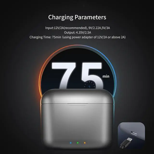 Alt view image 5 of 7 - Charger Hub Fast for ONE X2, Portable 2 Channel Battery Charger Station with Card Slots Low Battery Fast /High Battery Trickle, Smart Charging