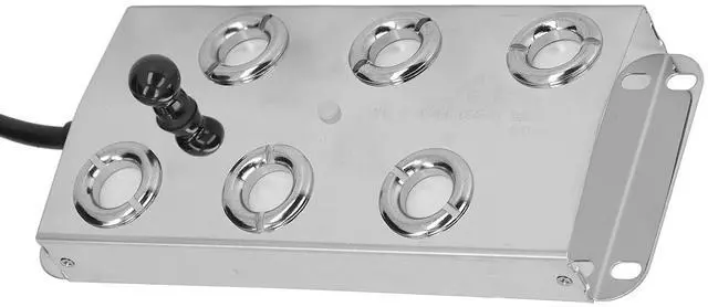 Alt view image 7 of 7 - Water Mister Fogger, 1.5m Cable Ultrasonic Water Pond Fountain Fogger Stainless Steel 6 Heads Quiet Ultrasonic Mist Maker for Landscape Garden DC45-48V