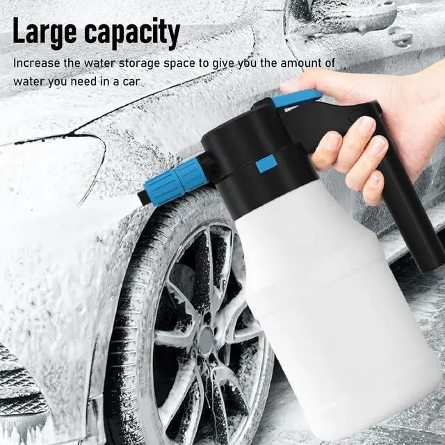 Alt view image 3 of 7 - 1.5L Electric Foam Sprayer, Cordless Car Wash Foam Gun, Garden Sprayer, PP Electric Foam Spray Bottle for Car Washing Garden Watering, Foam Cannon Electric Foam Sprayerfor Hose
