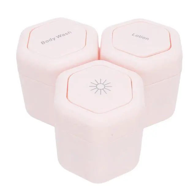 Alt view image 6 of 7 - 3pcs Magnetic Travel Jars Leak Proof Reusable Travel Containers Wide Mouth Plastic for Body Wash Lotion Roseate