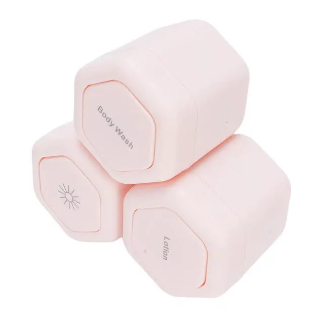 Alt view image 4 of 7 - 3pcs Magnetic Travel Jars Leak Proof Reusable Travel Containers Wide Mouth Plastic for Body Wash Lotion Roseate