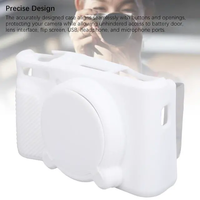 Alt view image 3 of 7 - Silicone Chamber to Sliding Against Sliding Adjustment to the Digital Chamber SX740 SX730 Soft Protective Cover for Outdoor Travelers (White)